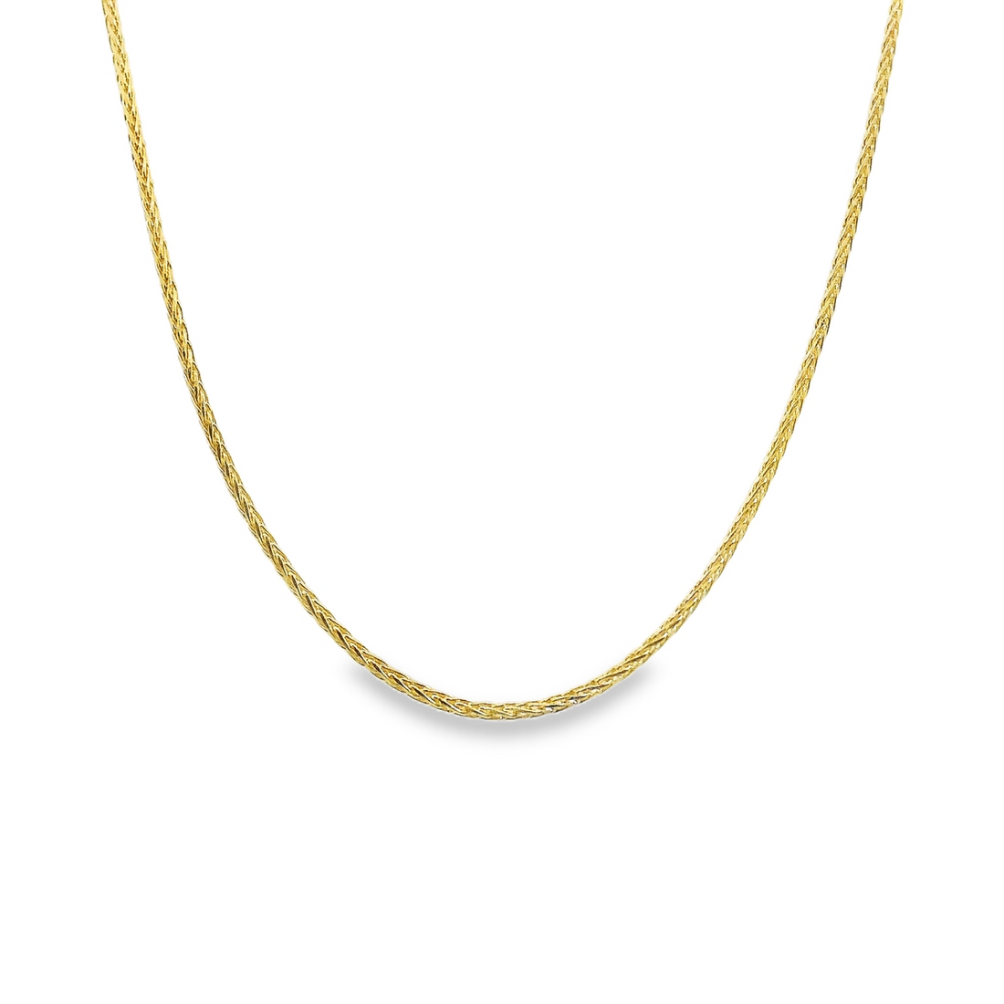 14kt Yellow Gold 18" .9mm Round Wheat Chain (2.3g)