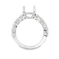 18kt White Gold Hidden Halo Natural Diamonds Semi-Mount Ring (1.34ct)