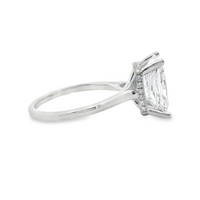 18kt White Gold Lab-Grown Radiant Diamond Engagement Ring (4.18ct)