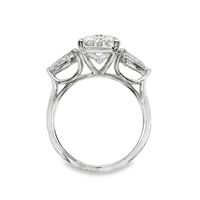 14kt White Gold Lab-Grown Oval and Pear Diamond Engagement Ring (5.00ct)