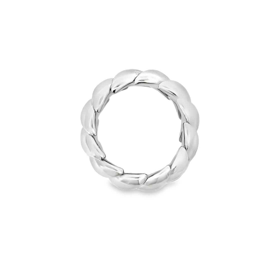 18K White Gold Elastic Ring (12.4g)