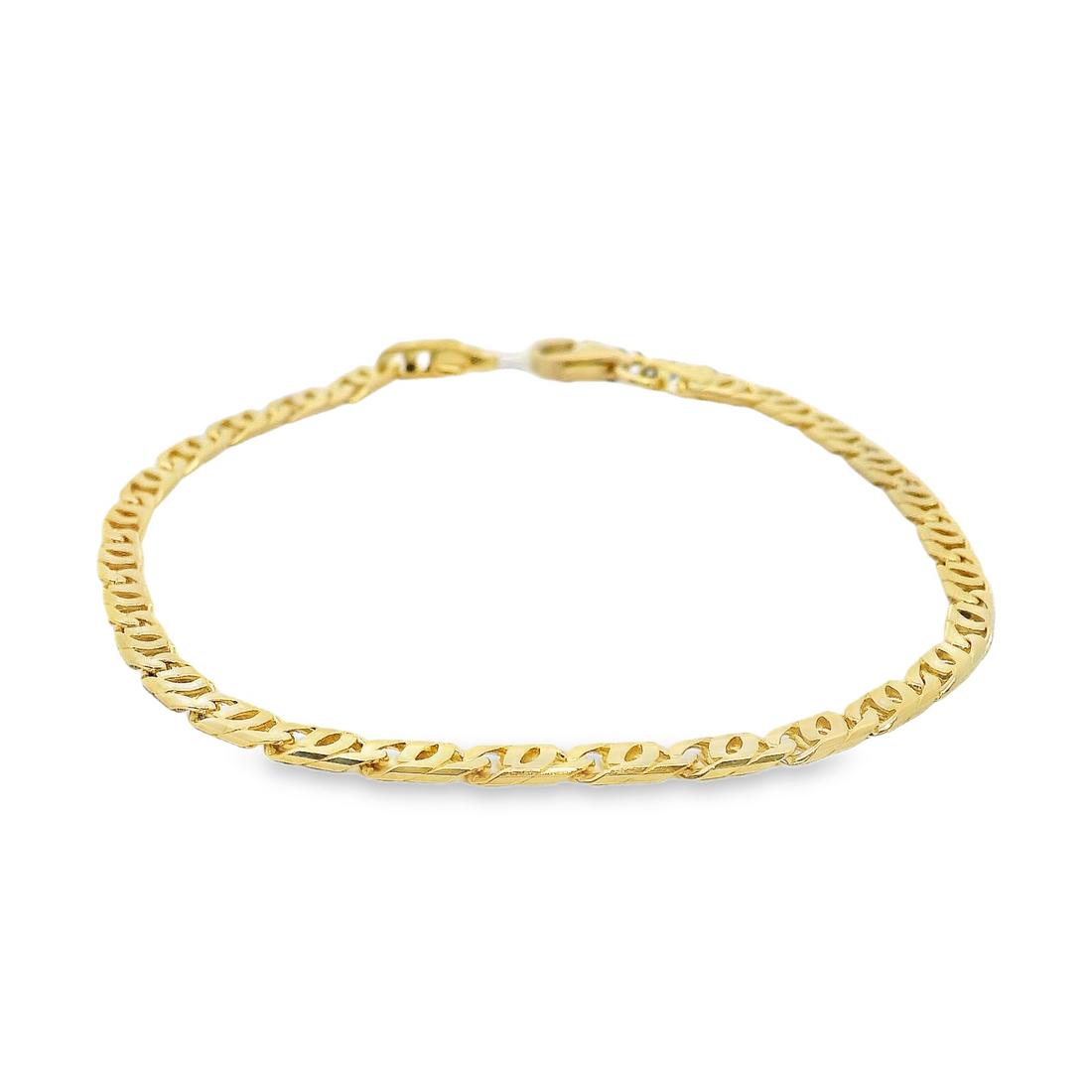 14kt Yellow Gold 7" 3.2mm Fancy Link Bracelet (5.0g)