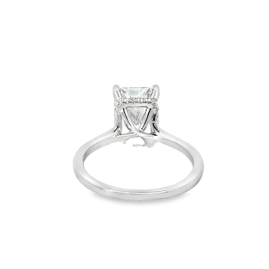 18kt White Gold Lab-Grown Radiant Diamond Engagement Ring (3.13ct)