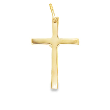 18kt Yellow Gold Italian Made Cross Pendant (2.17g)