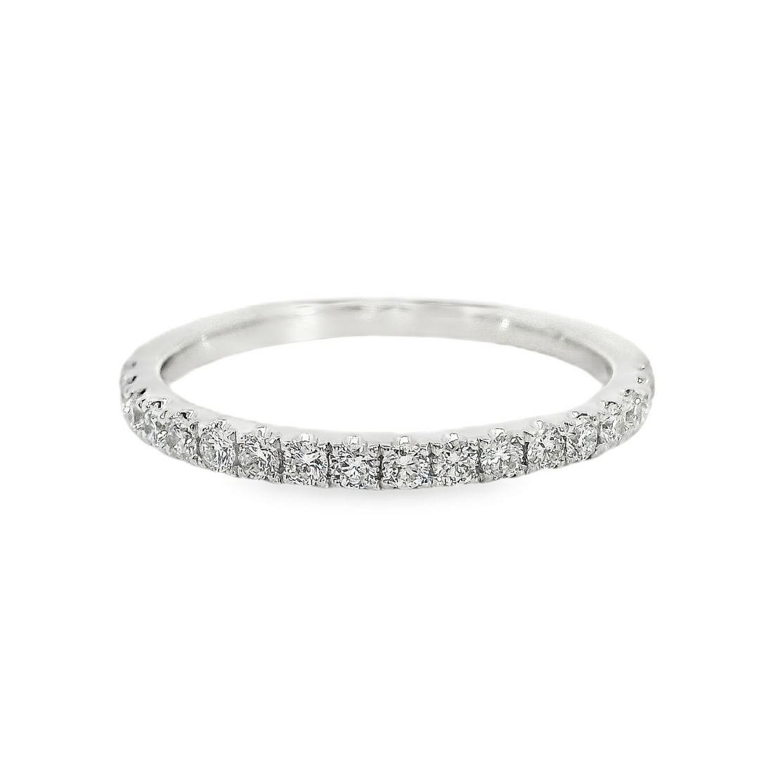 18kt White Gold Natural Round Diamond Wedding Ring (.32ct)