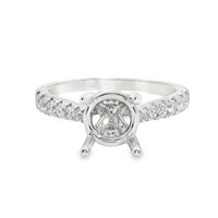 18kt White Gold Full-Cut Diamond Semi-Mount Ring (.36ct)