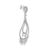 18kt Yellow Gold Natural Diamonds Chandelier Dangle Earrings (2.15ct)