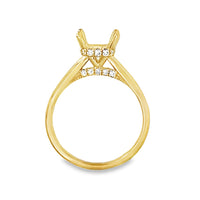 18kt Yellow Gold Hidden Halo Natural Diamonds Wedding Ring (0.24ct)