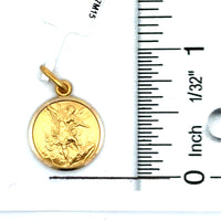 18kt Yellow Gold 15mm Italian Made St. Michael Medal (2.7g)