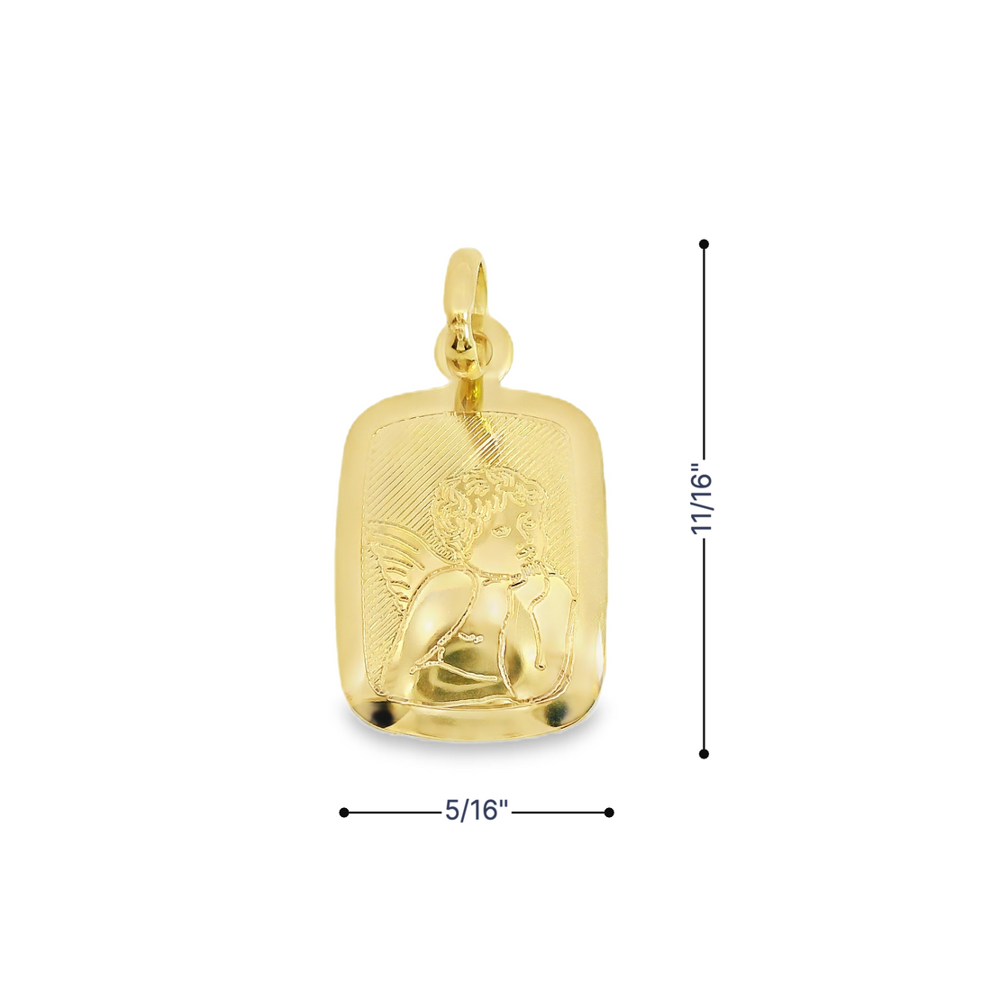 18kt Yellow Gold Italian Made Cherub Pendant (.56g)
