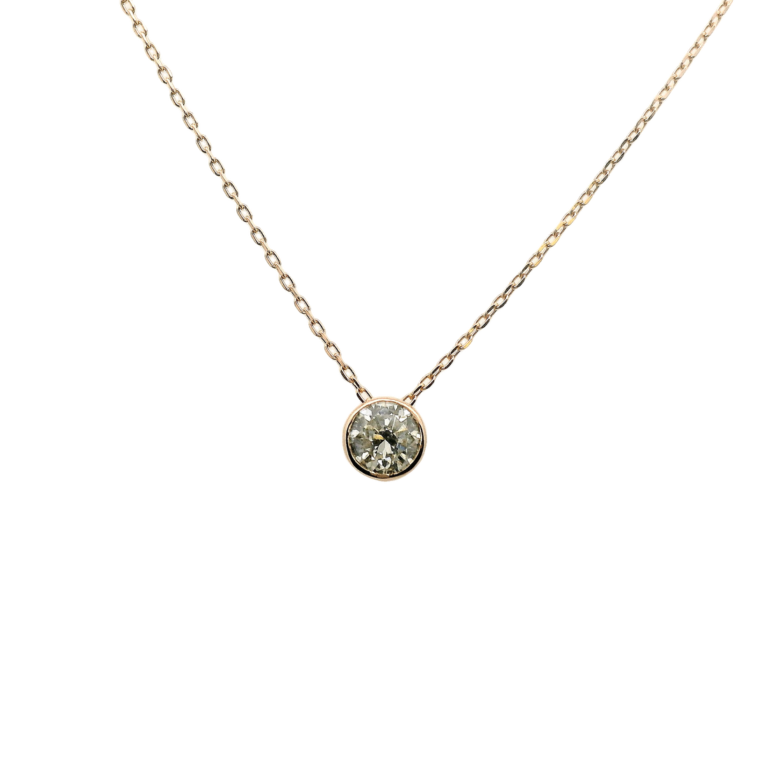 18kt Rosé Gold Natural Diamond Solitaire Pendant (0.23ct)