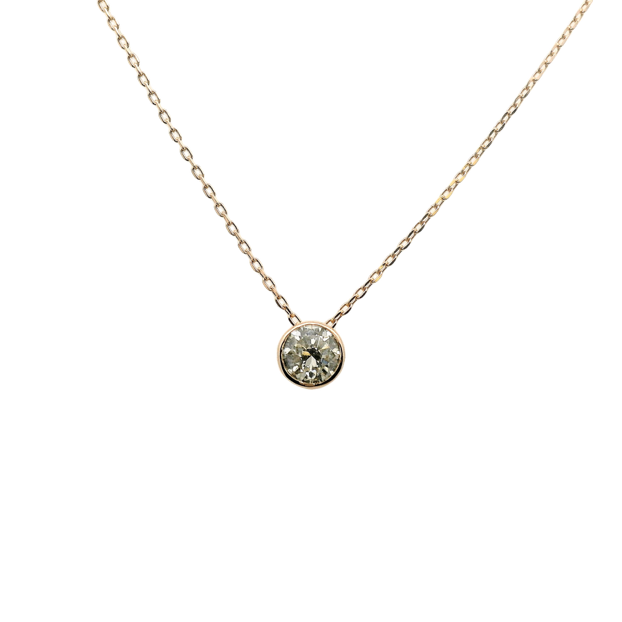 18kt Rosé Gold Natural Diamond Solitaire Pendant (0.23ct)