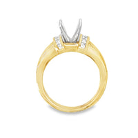 18kt Yellow Gold Contemporary Natural Diamonds Semi-Mount Ring (1.55ct)