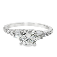 18kt White Gold Natural Round Diamond Engagement Ring (1.39ct)