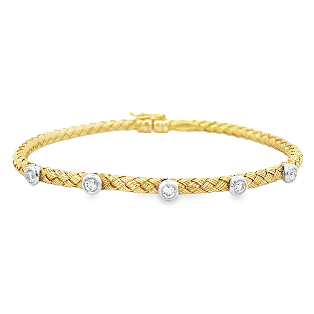 Simon G 18K Yellow Gold Diamond Bangle Bracelet (.35ct)