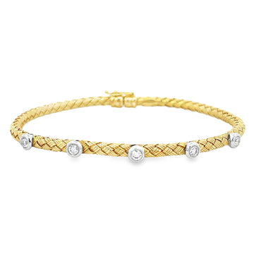 Simon G 18K Yellow Gold Diamond Bangle Bracelet (.35ct)