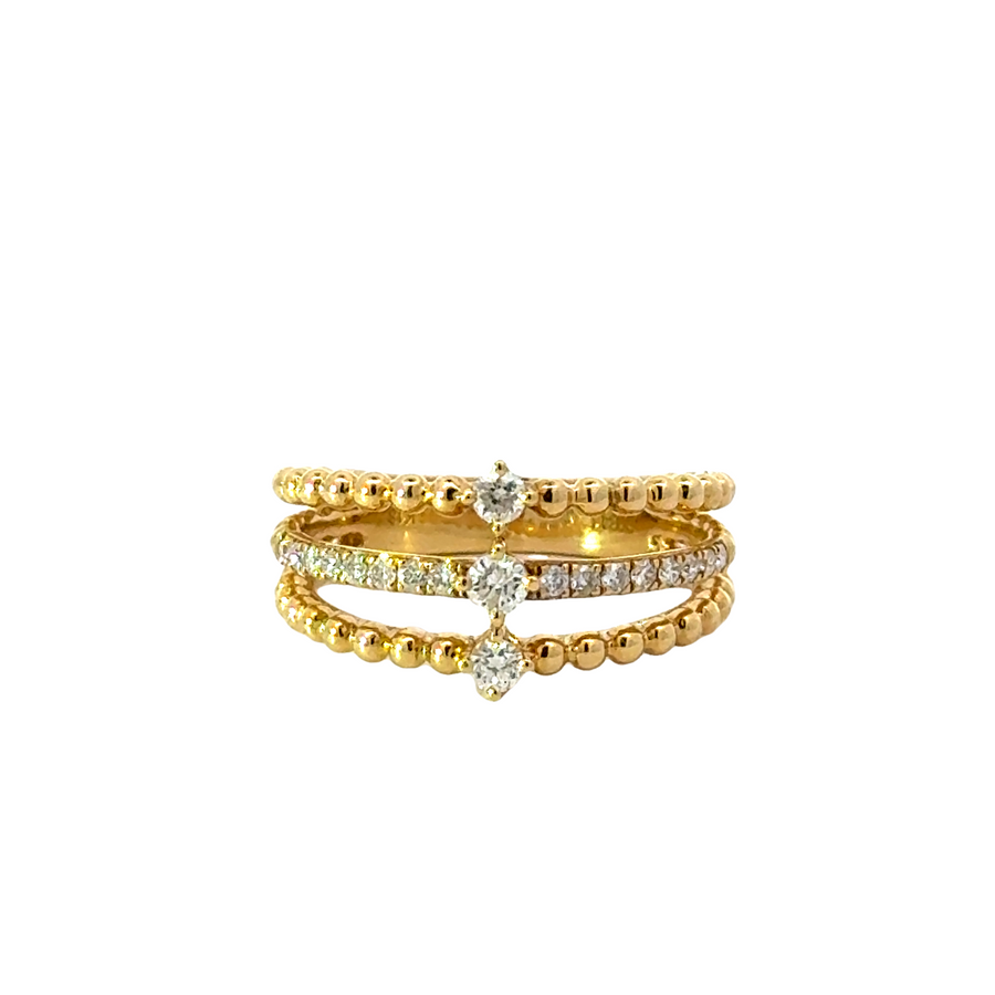 18kt Yellow Gold Diamond Wedding Ring (0.33ct)