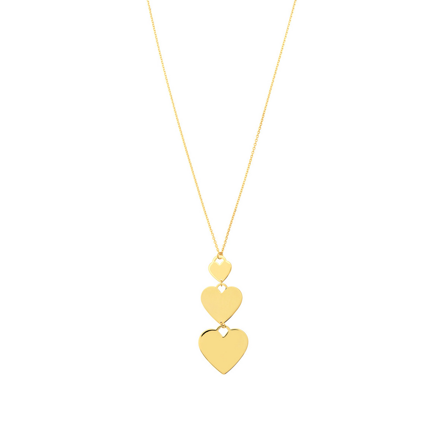 14K Yellow Gold Engraveable Heart Charm (4.99g)