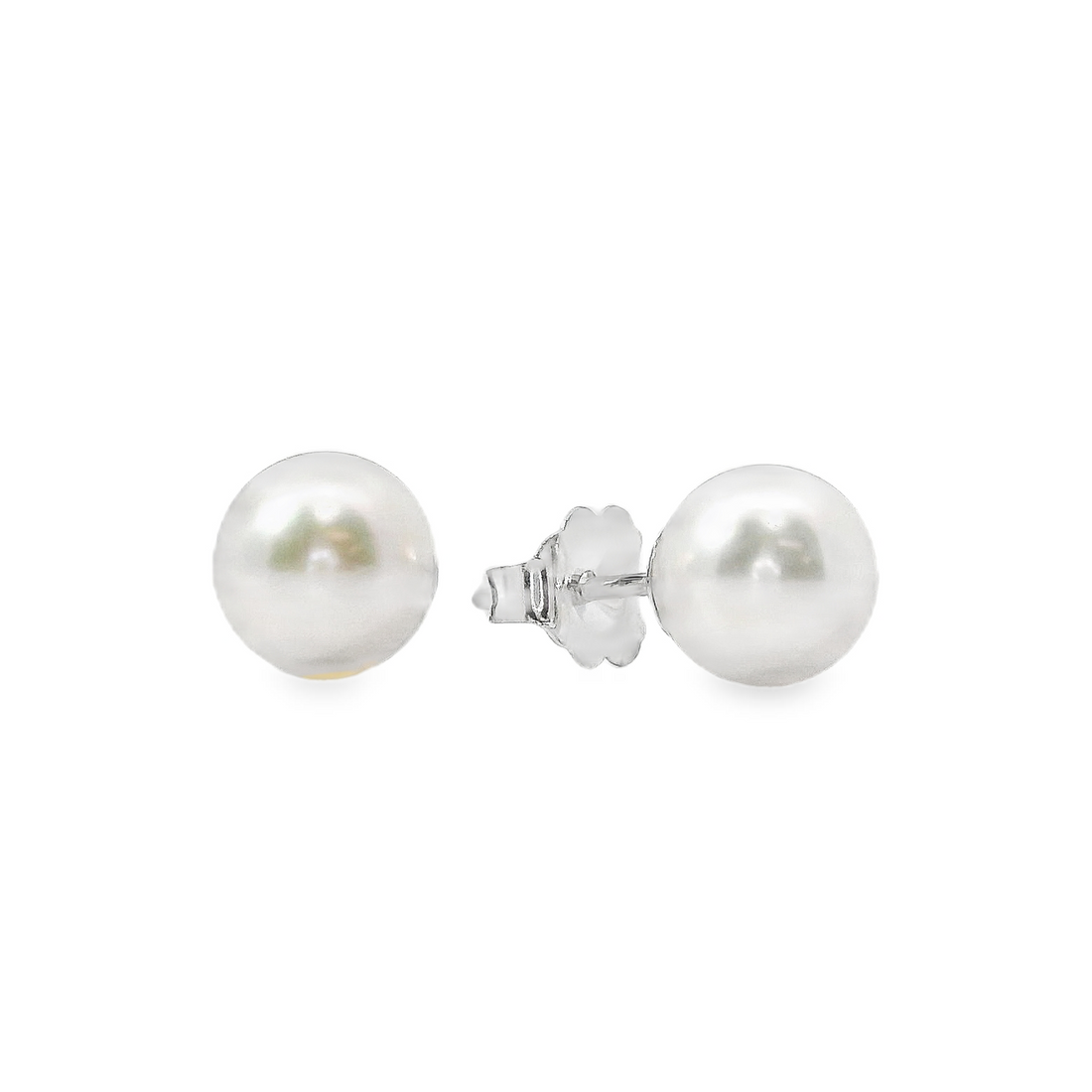 14kt White Gold Japanese Akoya Pearl Earrings (6.5-7mm)