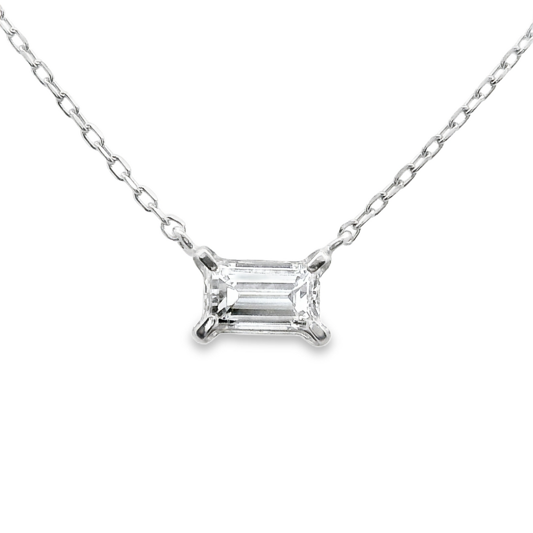 18kt White Gold Natural Diamond Solitaire Pendant (0.22ct)