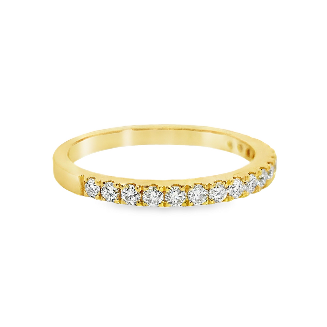 18kt White Gold Natural Round Diamond Prong Set Wedding Ring (0.36ct)