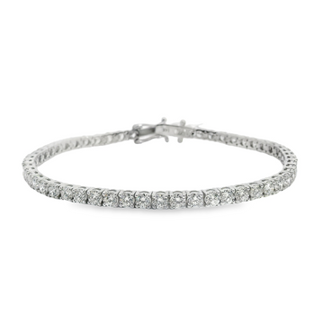 14kt White Gold 7" Lab-Grown Round Diamond Tennis Bracelet (6.58ct)