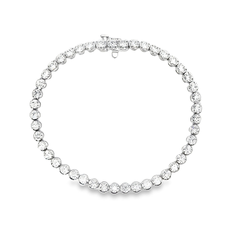 14kt White Gold Lab-Grown Diamond Tennis Bracelet (4.74ct)