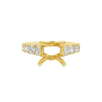 18kt Yellow Gold Natural Round Diamond Semi-Mount Ring (1.21ct)
