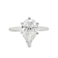 14kt White Gold Lab-Grown Pear Diamond Engagement Ring (2.02ct)