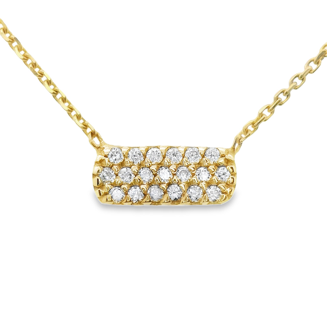 14kt Yellow Gold Natural Diamond Bar Pendant (0.15ct)