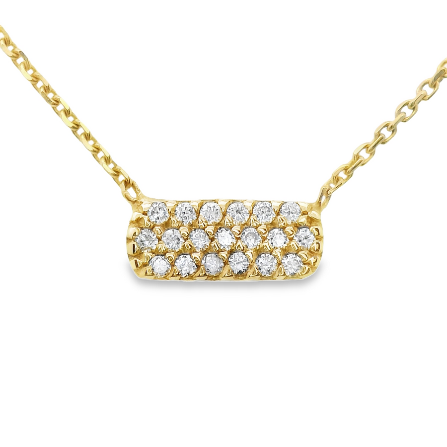 14kt Yellow Gold Natural Diamond Bar Pendant (0.15ct)
