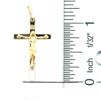 18kt Yellow Gold 33mm Italian Made Crucifix Pendant (2.17g)