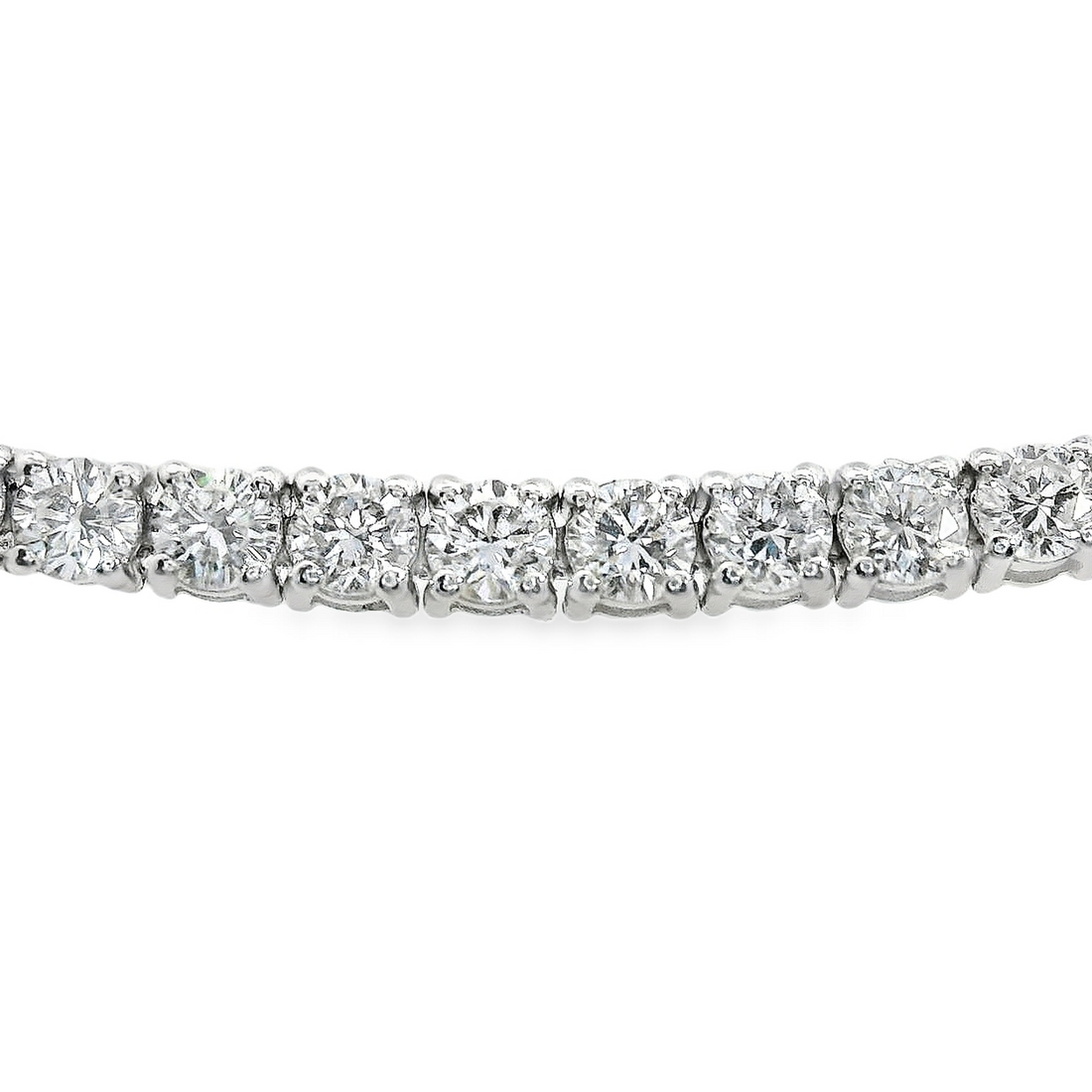 14kt White Gold 7" Lab-Grown Round Diamond Tennis Bracelet (4.00ct)