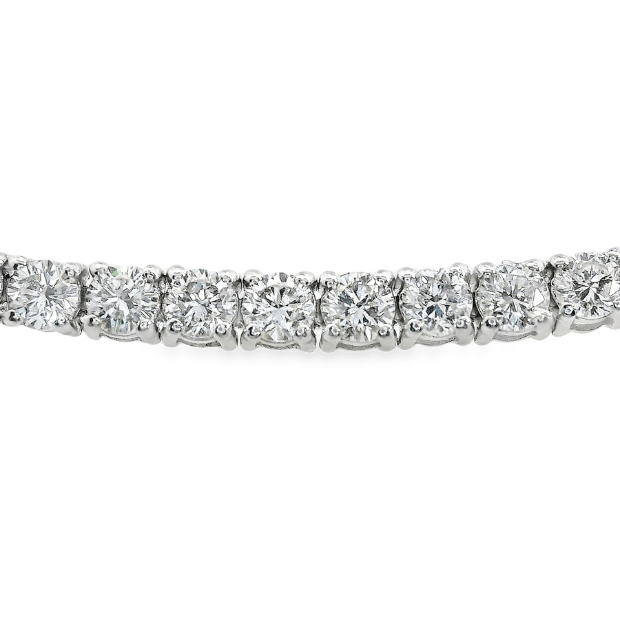 14kt White Gold 7" Lab-Grown Round Diamond Tennis Bracelet (4.00ct)