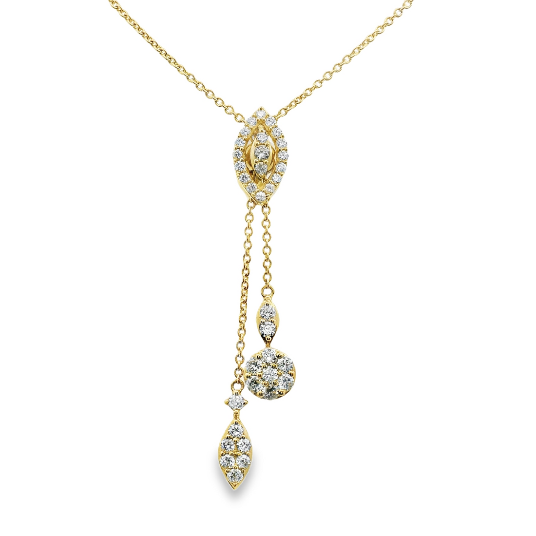 18kt Yellow Gold Natural Diamond Estate Necklace (.56ct)