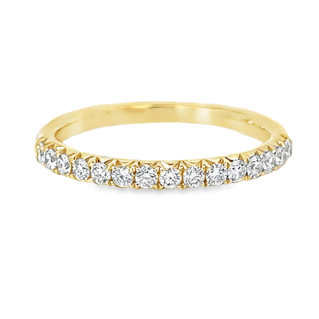 18kt Yellow Gold Diamond French Pave Wedding Ring (0.31ct)