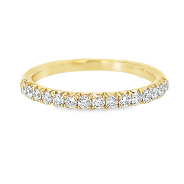 18kt Yellow Gold Diamond French Pave Wedding Ring (0.31ct)