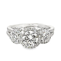 18kt White Gold Lab-Grown Round Diamond Engagement Ring (2.05ct)