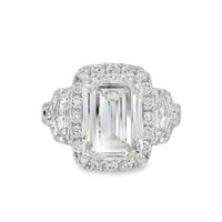 18kt White Gold Lab-Grown Emerald Diamond Engagement Ring (5.01ct)