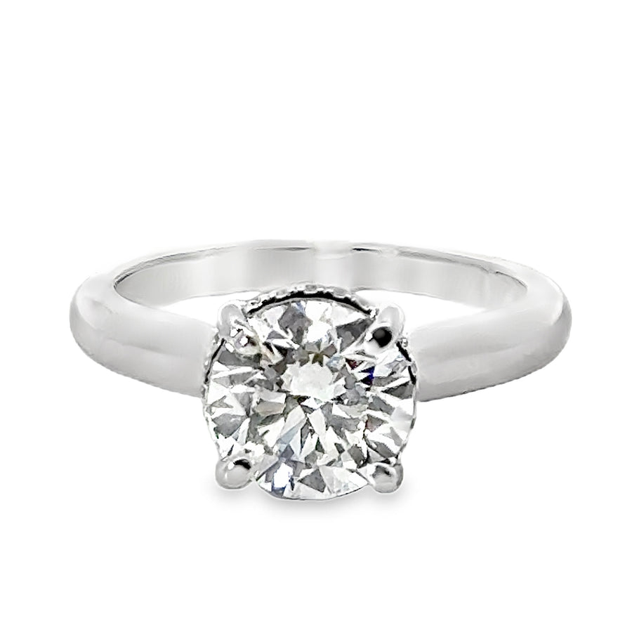 18kt White Gold Lab-Grown Round Diamond Engagement Ring (2ct)