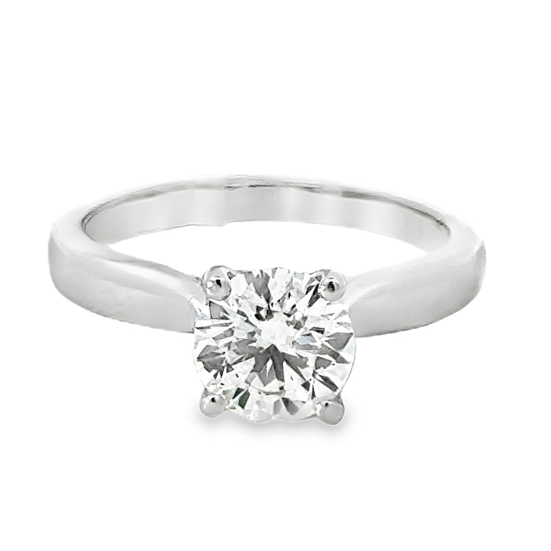 18kt White Gold Lab-Grown Round Diamond Engagement Ring (1.35ct)
