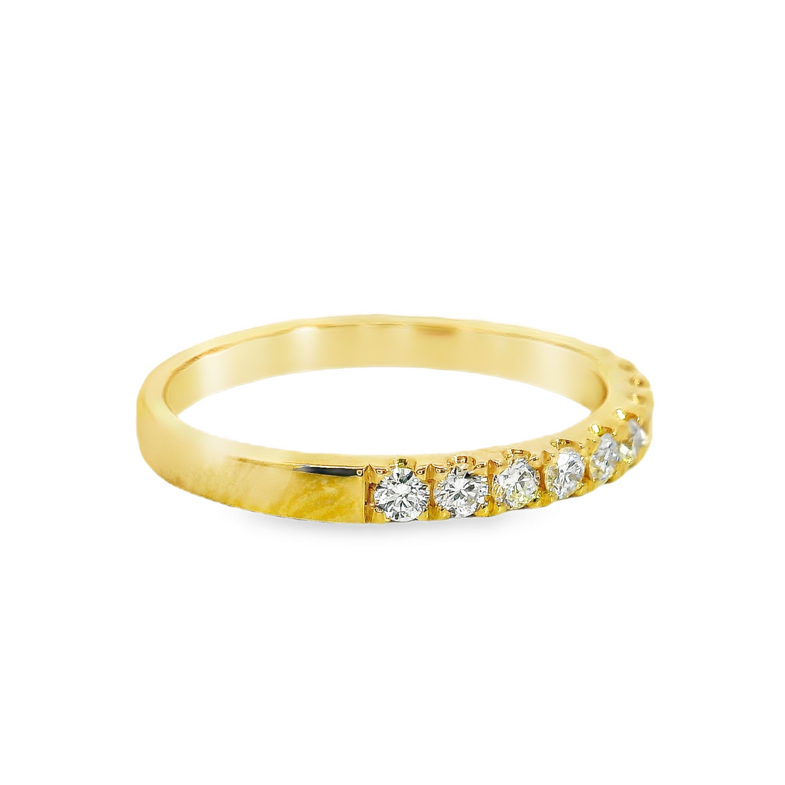 18kt Yellow Gold Natural Round Diamond Wedding Ring (0.45ct)