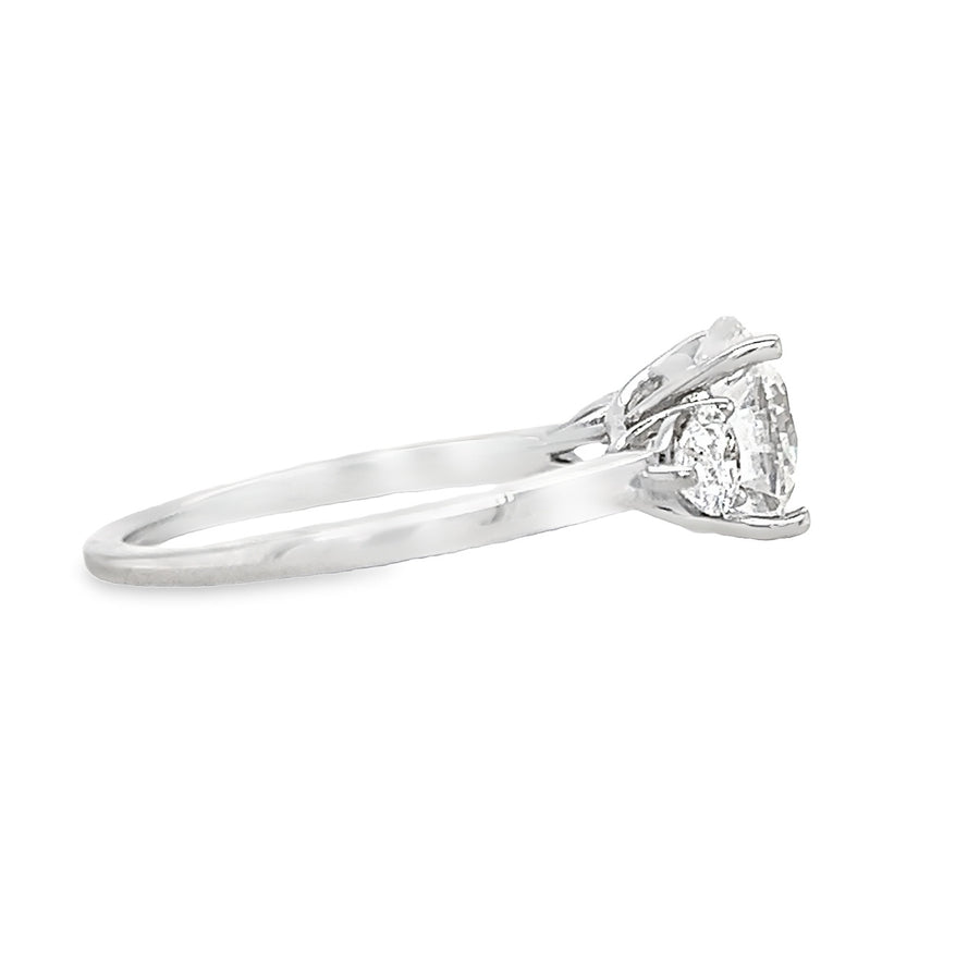 18kt White Gold 3-Stone Diamond Engagement Ring (2.68ct)