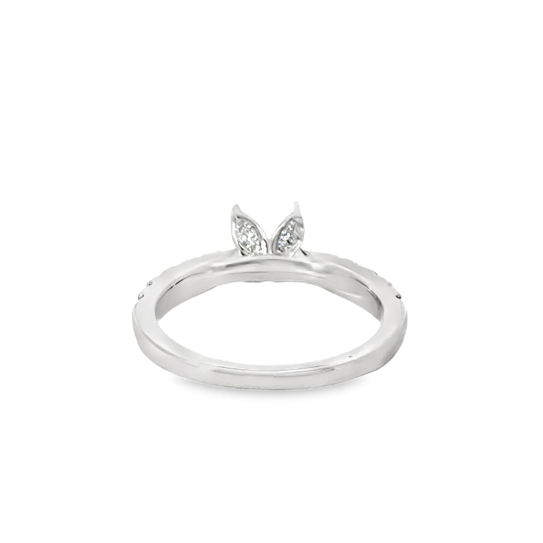 18kt White Gold Natural Round Diamond Semi-Mount Ring (.47ct)