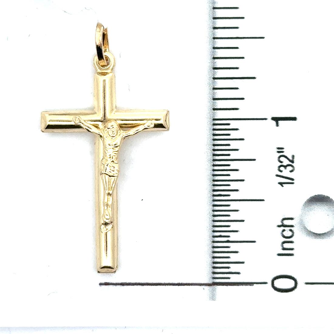 14kt Yellow Gold Italian Made Crucifix Pendant (1.9g)