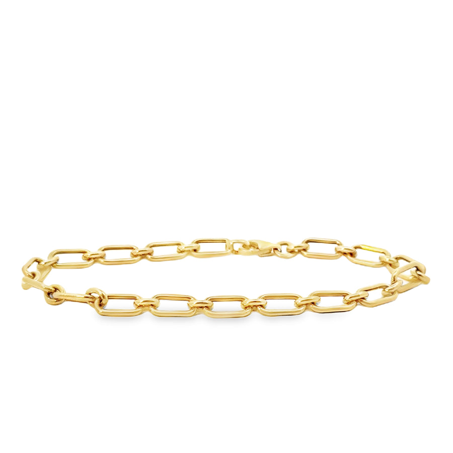 14kt Yellow Gold 7.5" 5mm Oval Link Bracelet (3.71g)