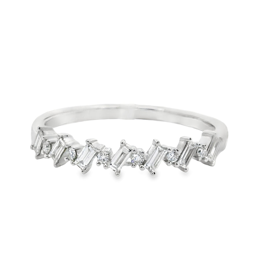 18kt White Gold Diamond Geometric Ring (0.6ct)