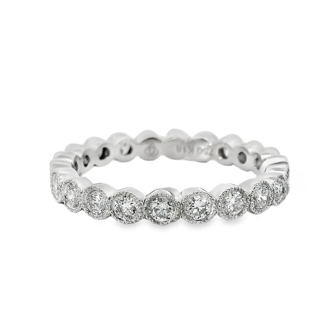 18kt White Gold Full Cut Diamond Eternity Ring (0.77ct)
