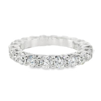 18K White Gold Round Brilliant Diamond Eternity Ring (2.99ct)