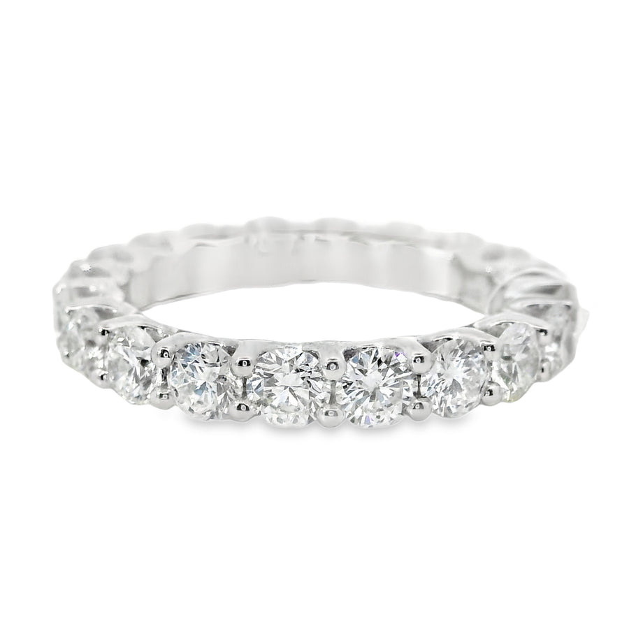 18K White Gold Round Brilliant Diamond Eternity Ring (2.99ct)